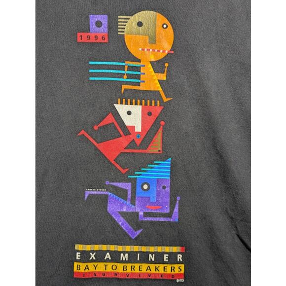 Vintage 1996 Examiner Bay to Breakers Race Run T-shirt XL Single Stitch - Picture 4 of 7